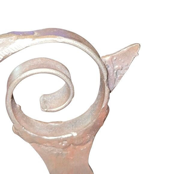 Brutalist Style Primitive Hand Crafted Welded Forged Iron Reindeer 9.5"X8"X2" - Picture 5 of 7